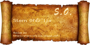 Stern Ofélia névjegykártya